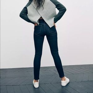 Madewell 9” high rise skinny dark Tencel jeans